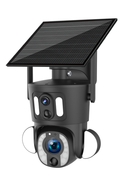 TY3 Dual Pro - HD LTE 4G Dual Lens Solar Powered Rotating Security Surveillance Camera