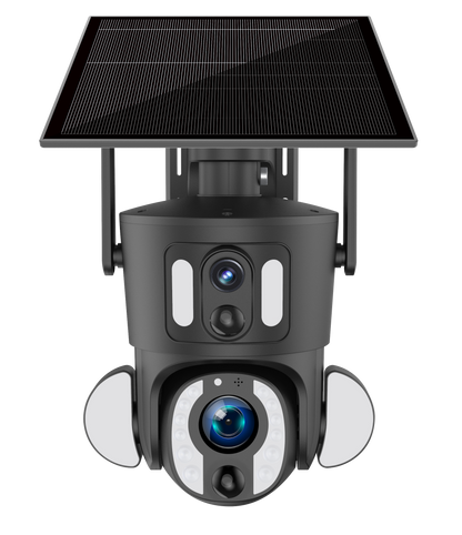 TY3 Dual Pro - HD LTE 4G Dual Lens Solar Powered Rotating Security Surveillance Camera