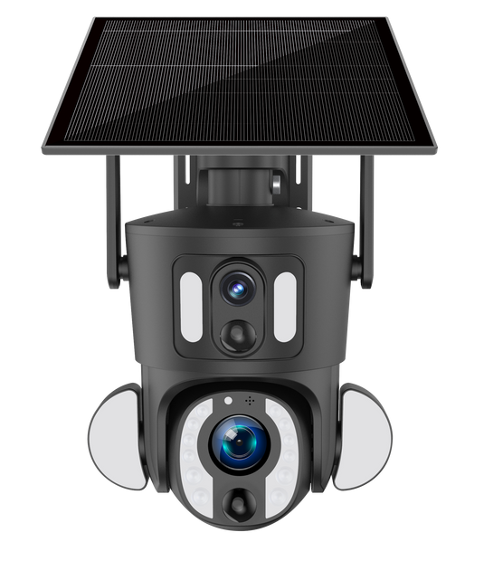 TY3 Dual Pro - HD LTE 4G Dual Lens Solar Powered Rotating Security Surveillance Camera