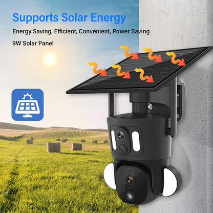 TY3 Dual Pro - HD LTE 4G Dual Lens Solar Powered Rotating Security Surveillance Camera