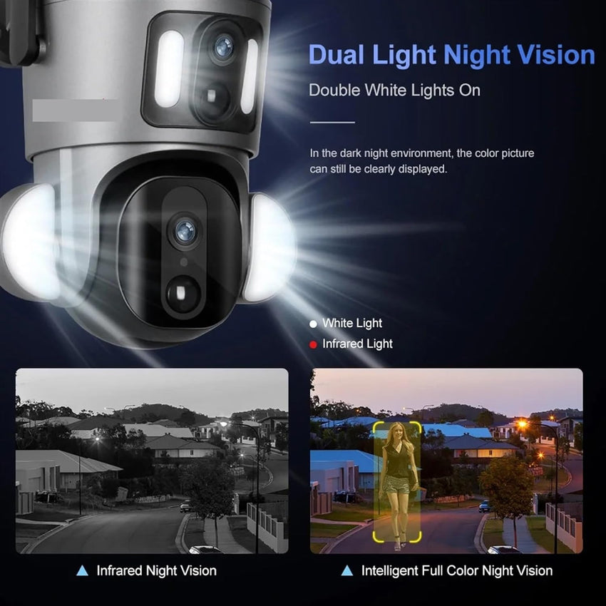 TY3 Dual Pro - HD LTE 4G Dual Lens Solar Powered Rotating Security Surveillance Camera