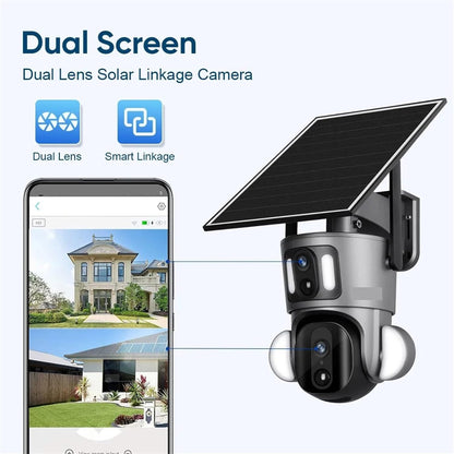 TY3 Dual Pro - HD LTE 4G Dual Lens Solar Powered Rotating Security Surveillance Camera