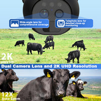 SX3D Pro - 2K LTE 4G Dual Lens Solar Powered Rotating Security Surveillance Camera