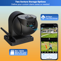SX3D Pro - 2K LTE 4G Dual Lens Solar Powered Rotating Security Surveillance Camera