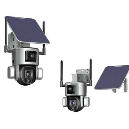 TY7 Dual Pro - 4K LTE 4G Dual Lens Solar Powered Rotating Security Surveillance Camera