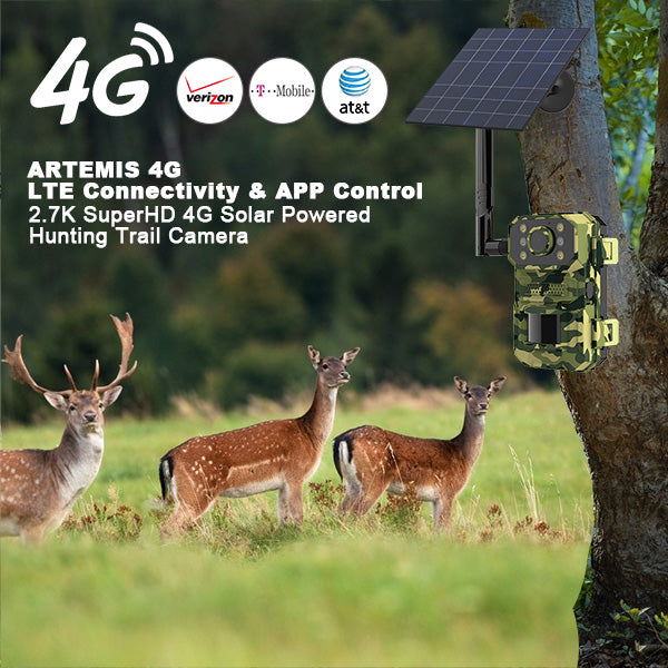 Artemis 4G - 2.7K SuperHD 4G Solar Powered Hunting Trail Camera