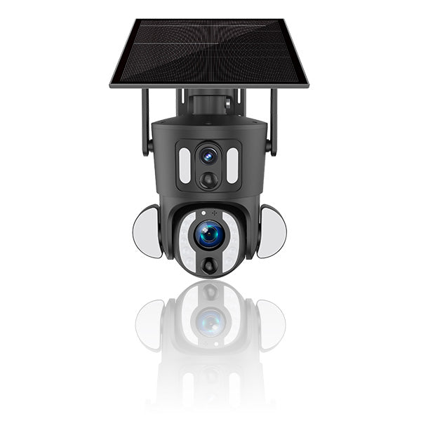 XZ6 Dual Pro - HD Wi-Fi Dual Lens Solar Powered Rotating Security Surv ...