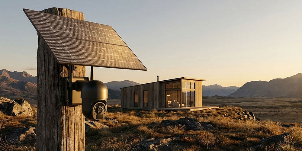 HD 4G Solar Powered Rotating Security Camera