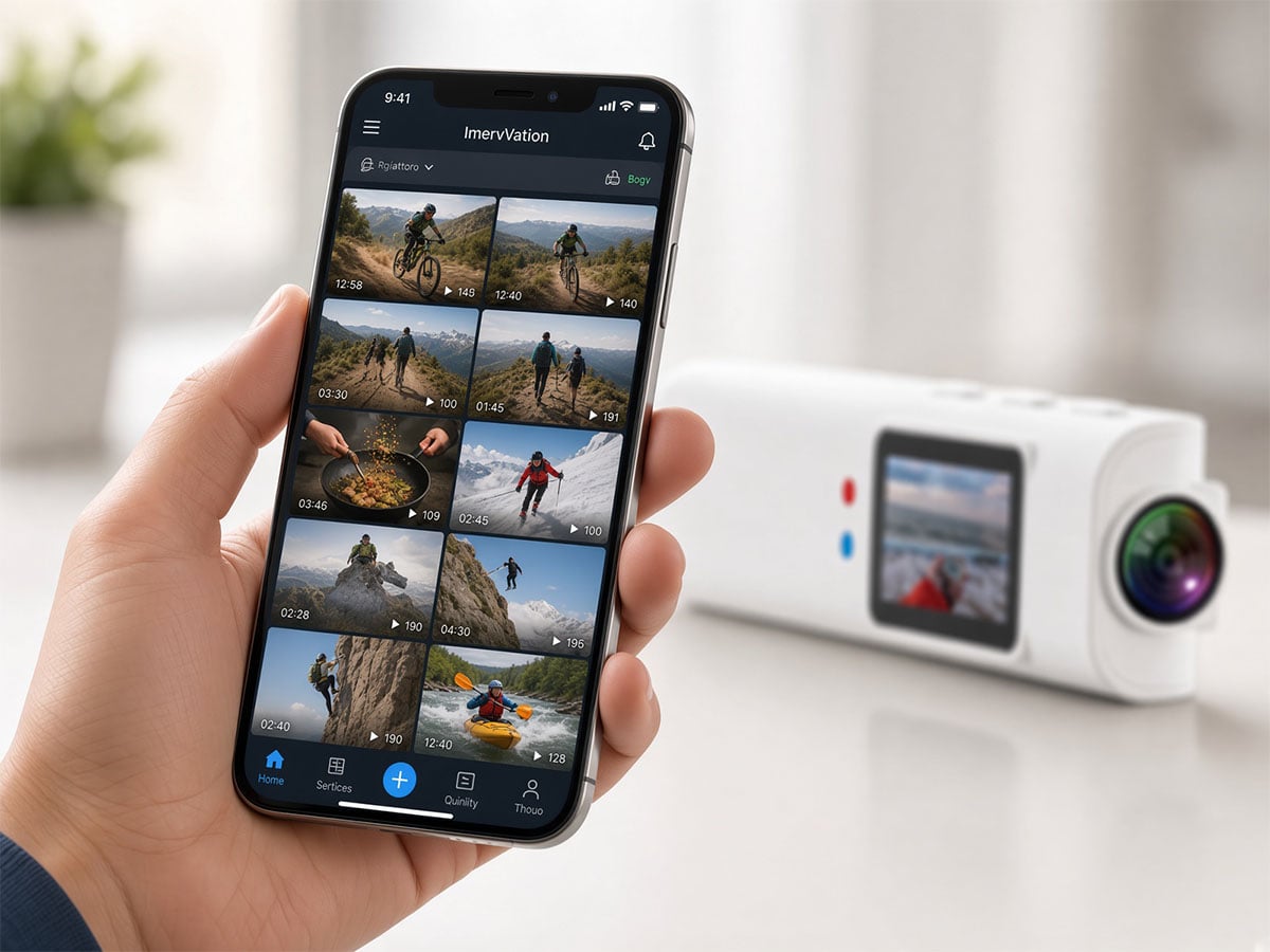 Connect to the free Roadcam app over WiFi